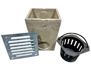 Picture of POINTDRAIN 10 in PLOYMER CONCRETE BASE WITH GALVANIZED GRATE