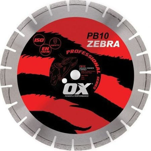 Picture of OX PB10 ZEBRA CONCRETE BLADE 14in BORE 20mm - OX-PB10-14-20
