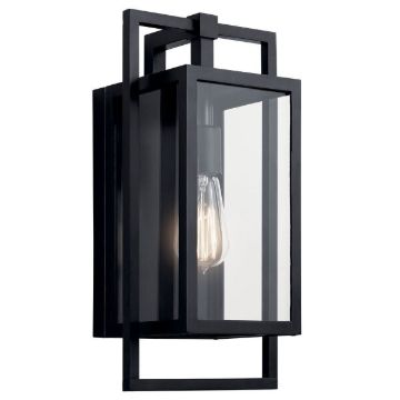 Show details for Goson 16" 1 Light Wall Light with Clear Glass Black K/59086BK Picture of Goson 16" 1 Light Wall Light with Clear Glass Black K/59086BK