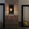 Picture of Goson 16" 1 Light Wall Light with Clear Glass Black K/59086BK